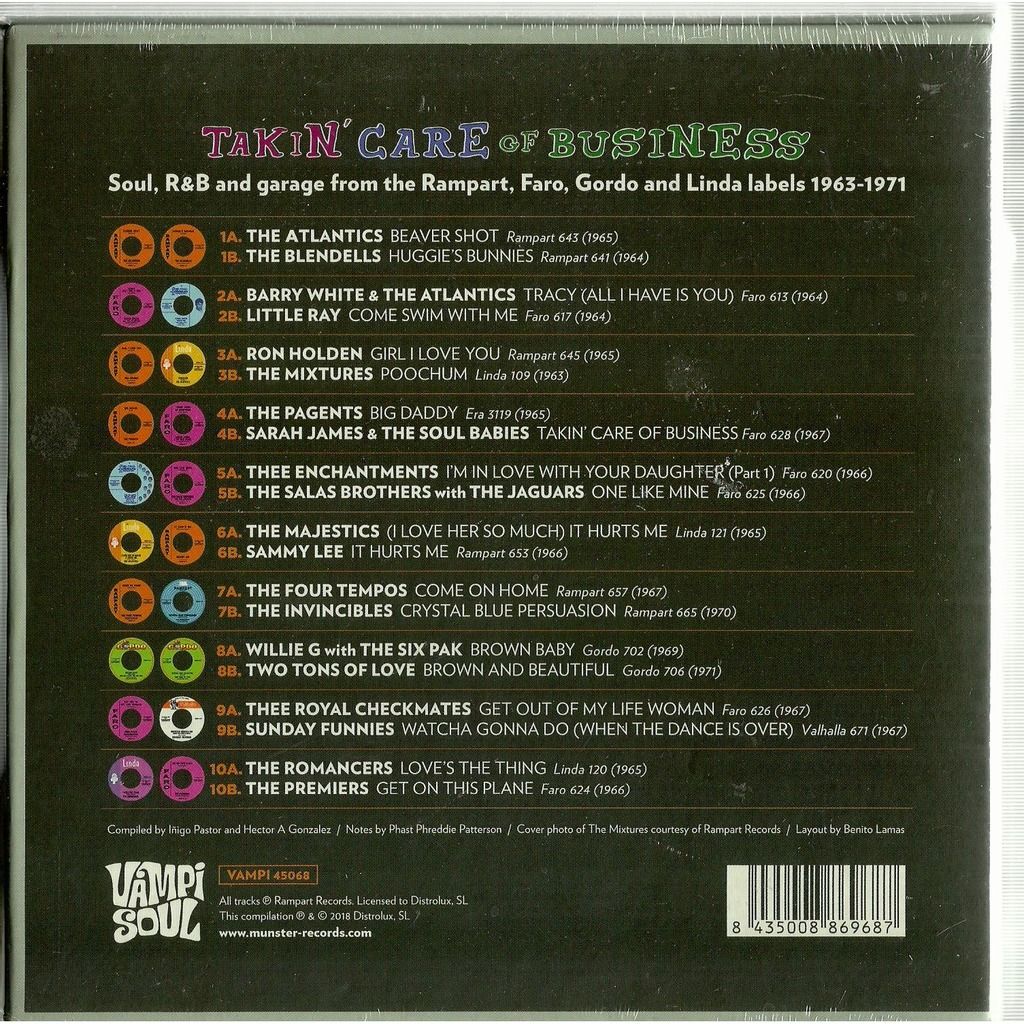  barry white the atlantics thee royal checkmates  -  takin' care of business boxet 10 sps rsd 