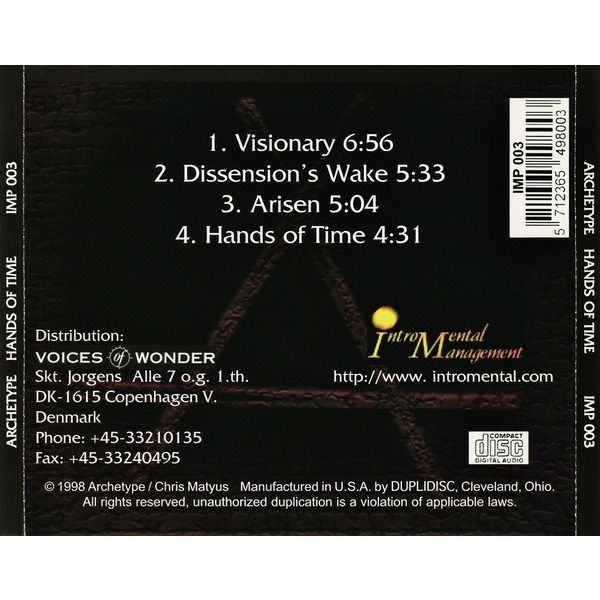  Archetype  -  hands of time (cd) 