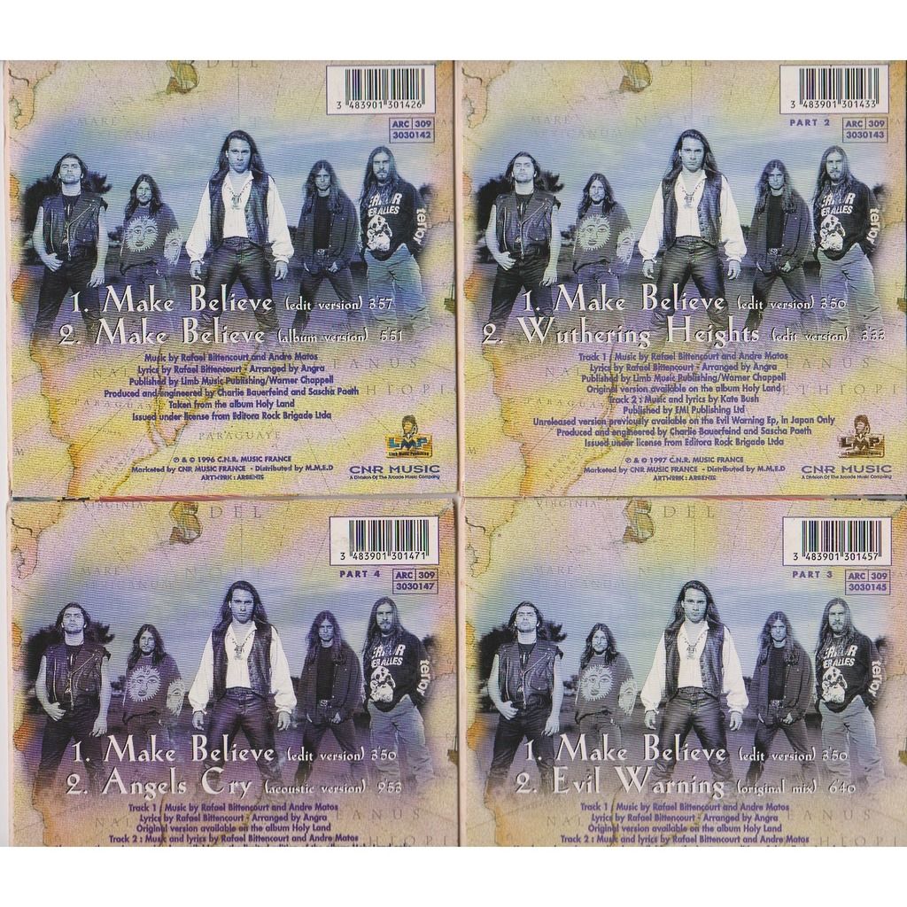  Angra  -  make believe (4xcdsingle) complete set, 4 parts. very nice and complete set, rare !!! -fr 