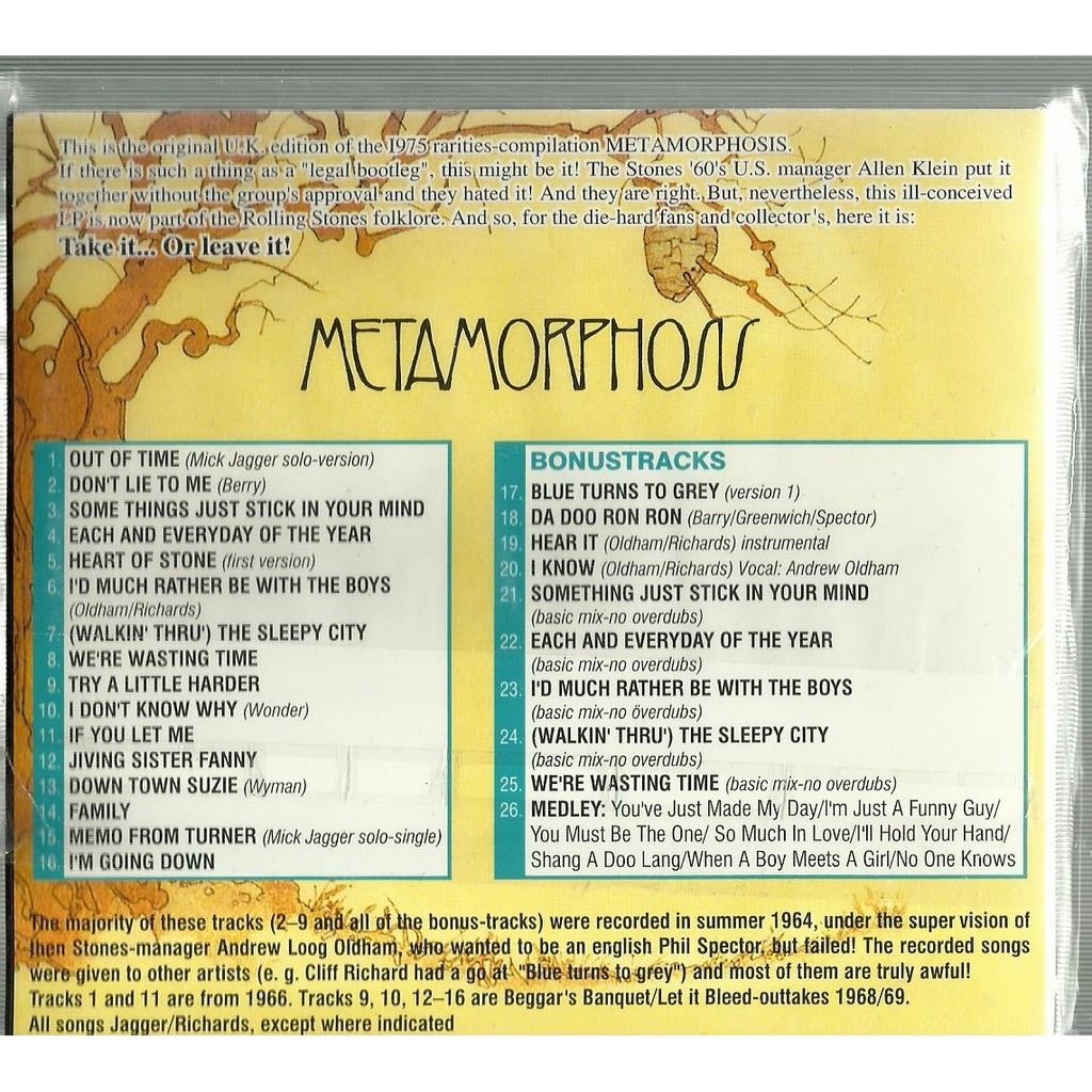  the rolling stones  -  metamorphosis 
