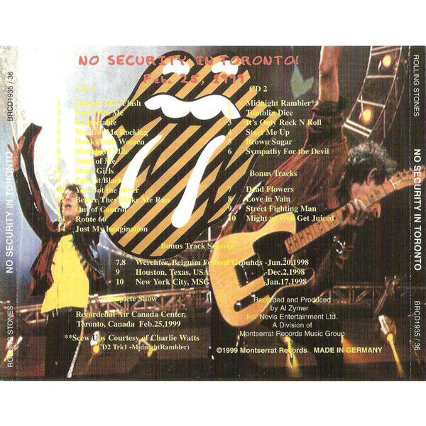 レコード ROLLING STONES NO SECURITY EU.Org盤2LPレコード