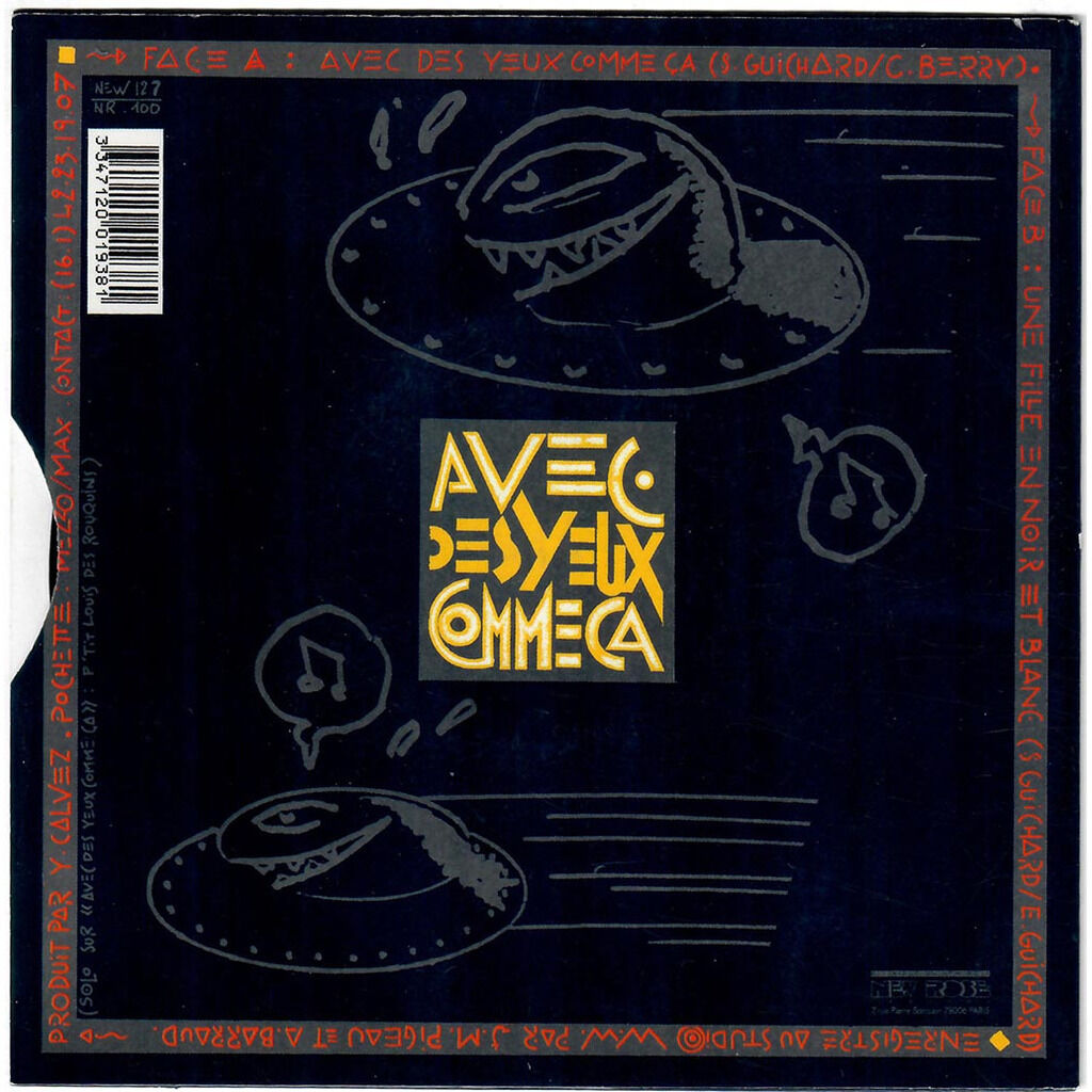  SOUCOUPES VIOLENTES  -  avec des yeux comme ça / une fille en noir et blanc 