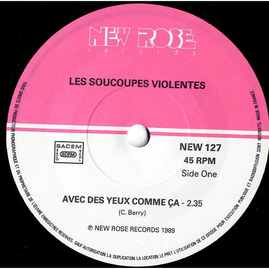  SOUCOUPES VIOLENTES  -  avec des yeux comme ça / une fille en noir et blanc 