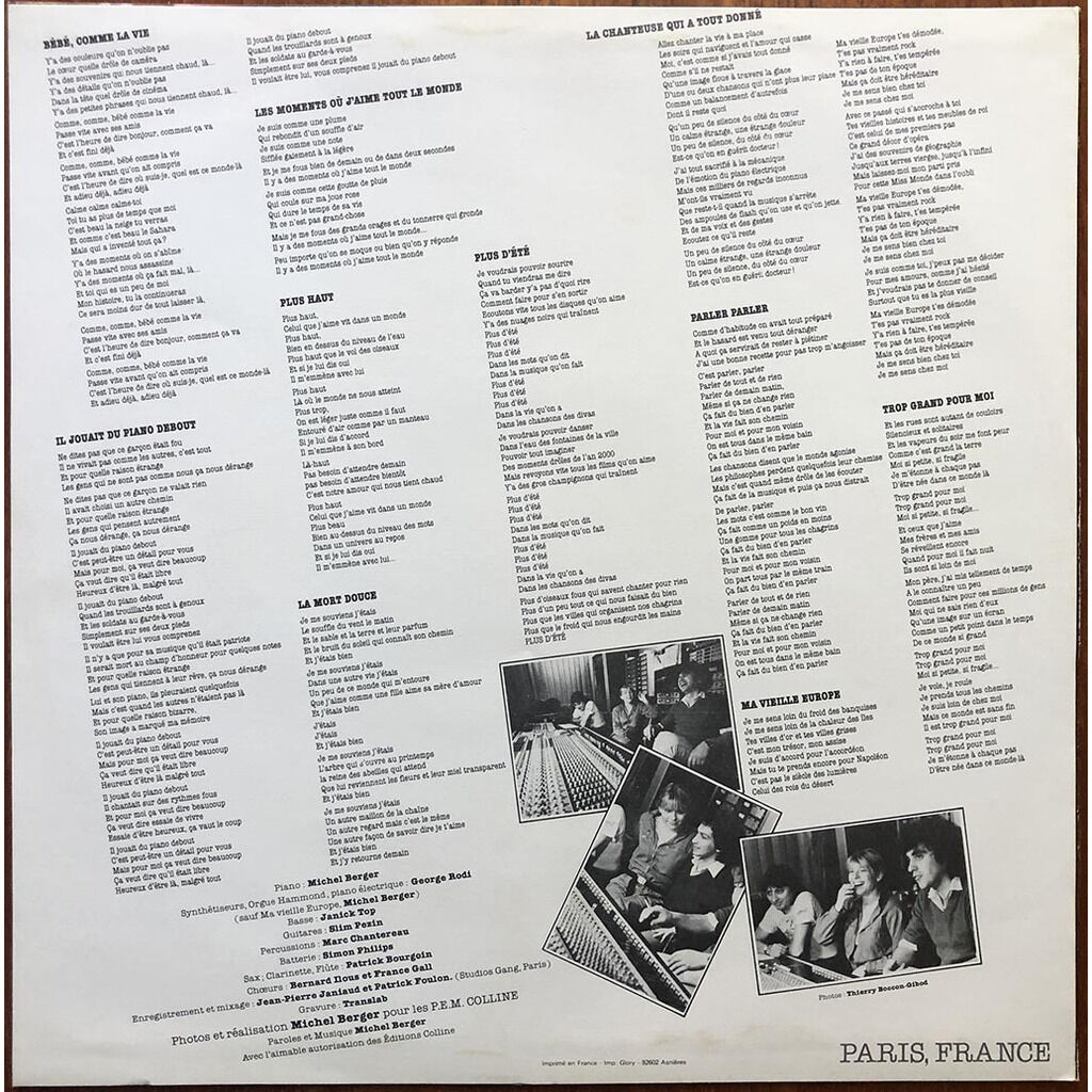  FRANCE GALL  -  paris, france - il jouait du piano debout 