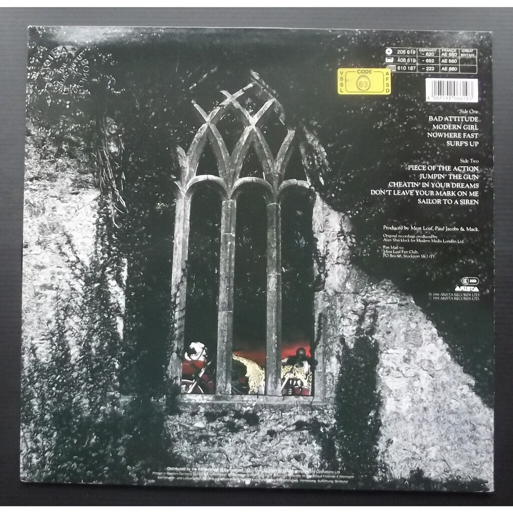 Bad attitude de Meat Loaf, 33T chez vinyl59 Ref119951499