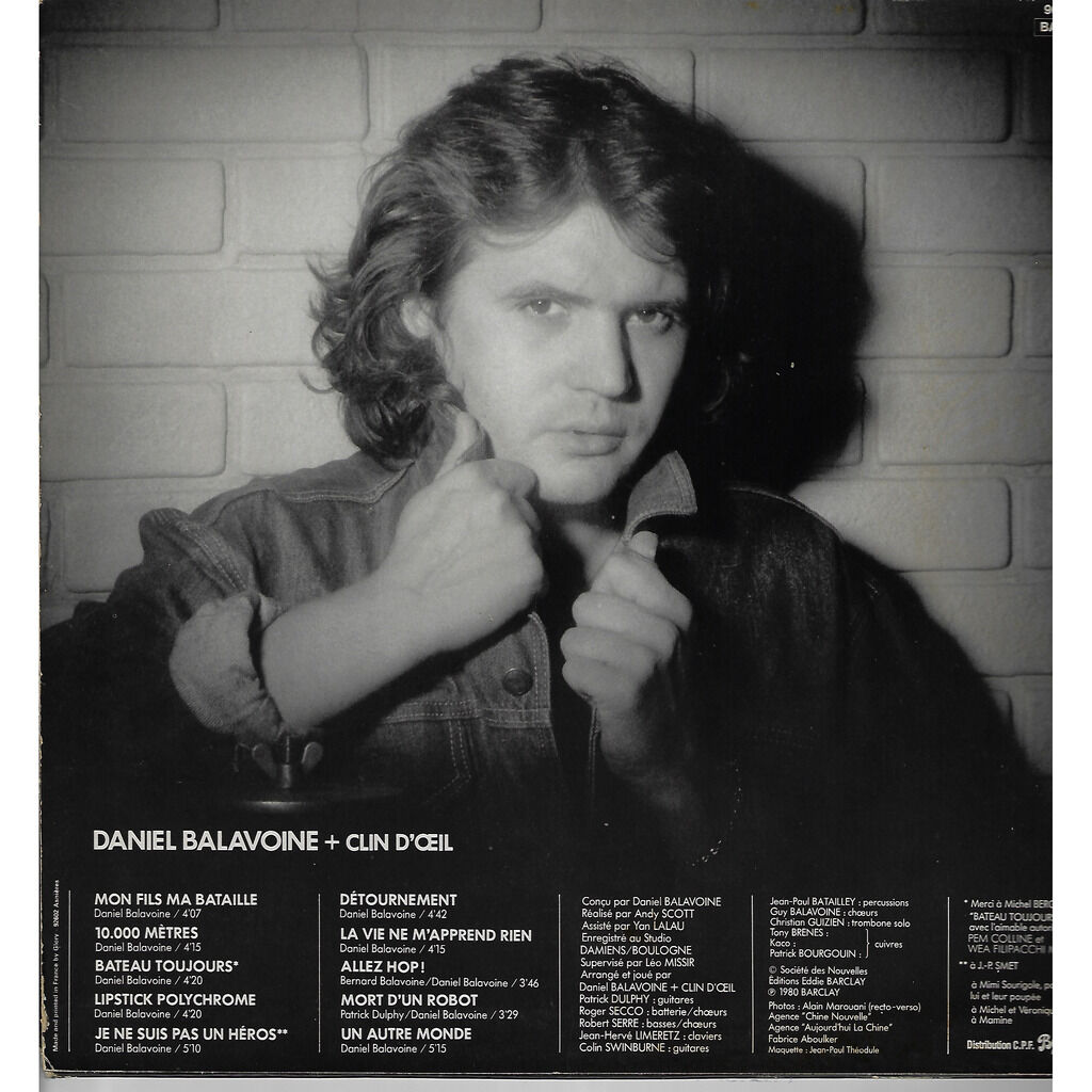 Paroles De Daniel Balavoine Je Ne Suis Pas Un Héros