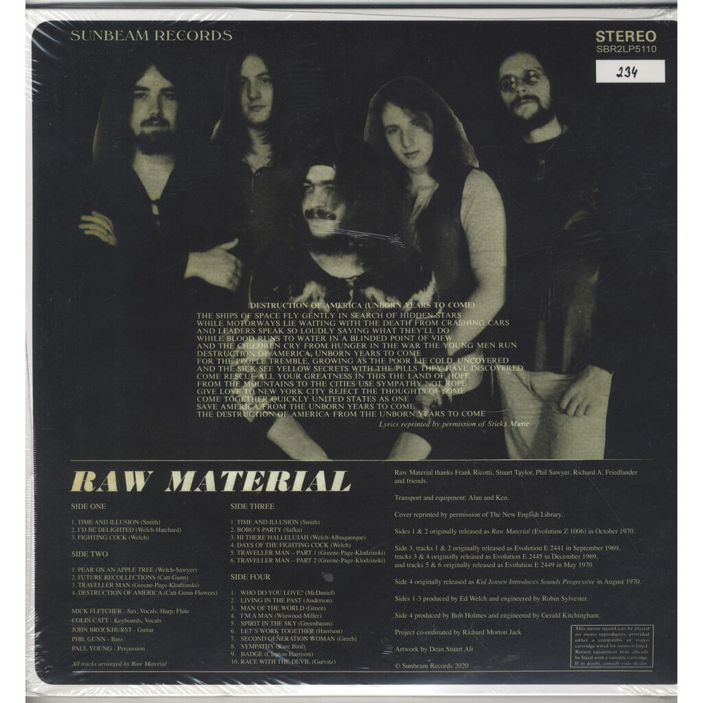 Raw material ltd rsd 2xlp by Raw Material, LP x 2 with irenasl Ref119959900