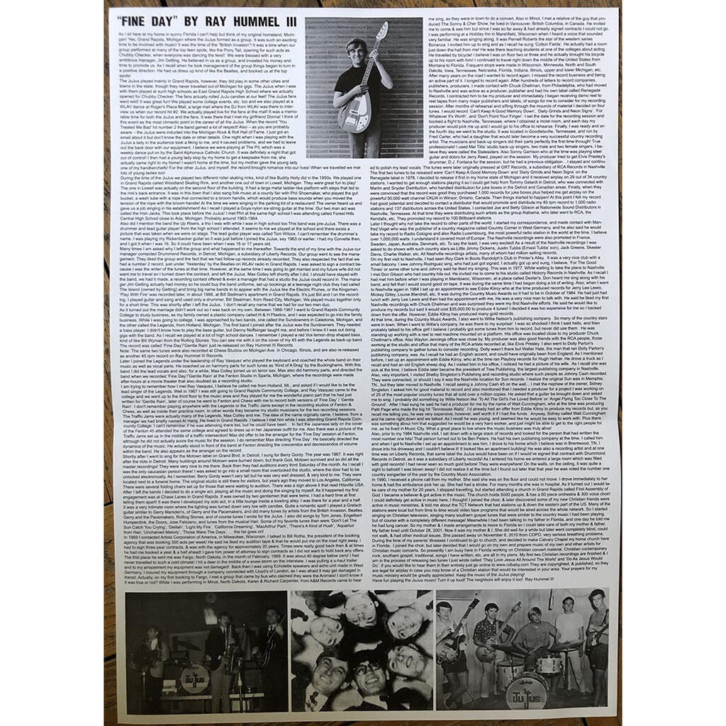  THE JUJUS RAY HUMMEL  -  fine day 