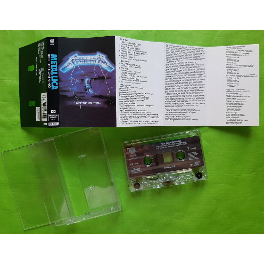 Ride the lightning(album cassette audio)(réédition 1989)(vertigo