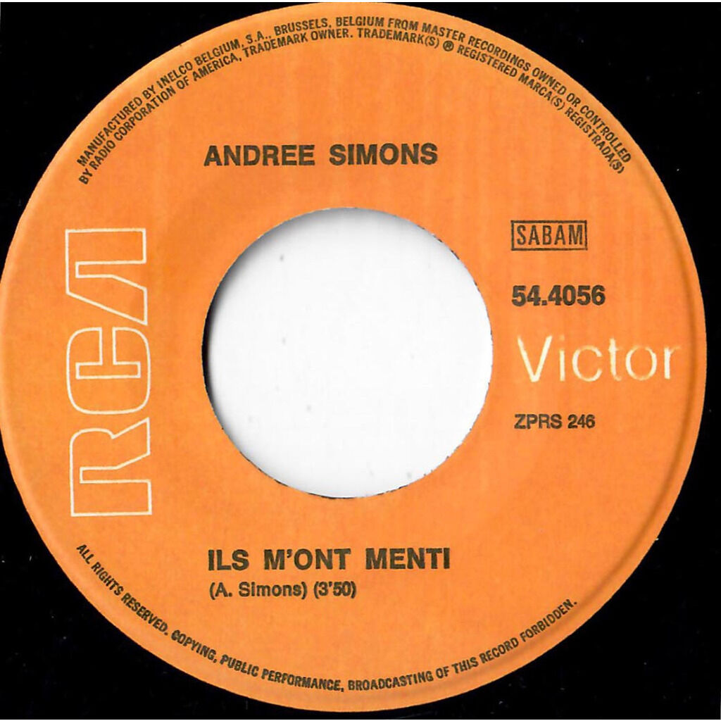  ANDRÉE SIMONS  -  moi, j’avais / ils m’ont menti 