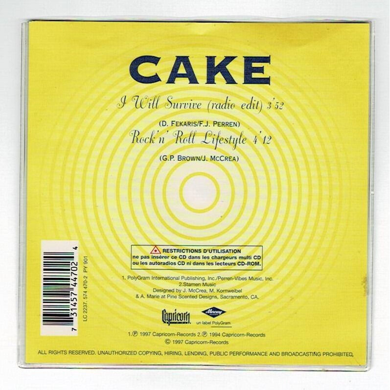 I will survive / rock'n' roll lifestyle ( edition limitee , cd decoupé