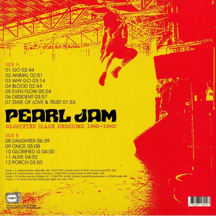 Pearl Jam glorified (rare sessions 1992-1993)