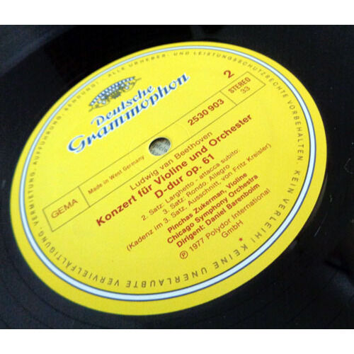 Beethoven violin concerto de Pinchas Zukerman & Daniel Barenboim, 33 1/3 RPM con soulableta