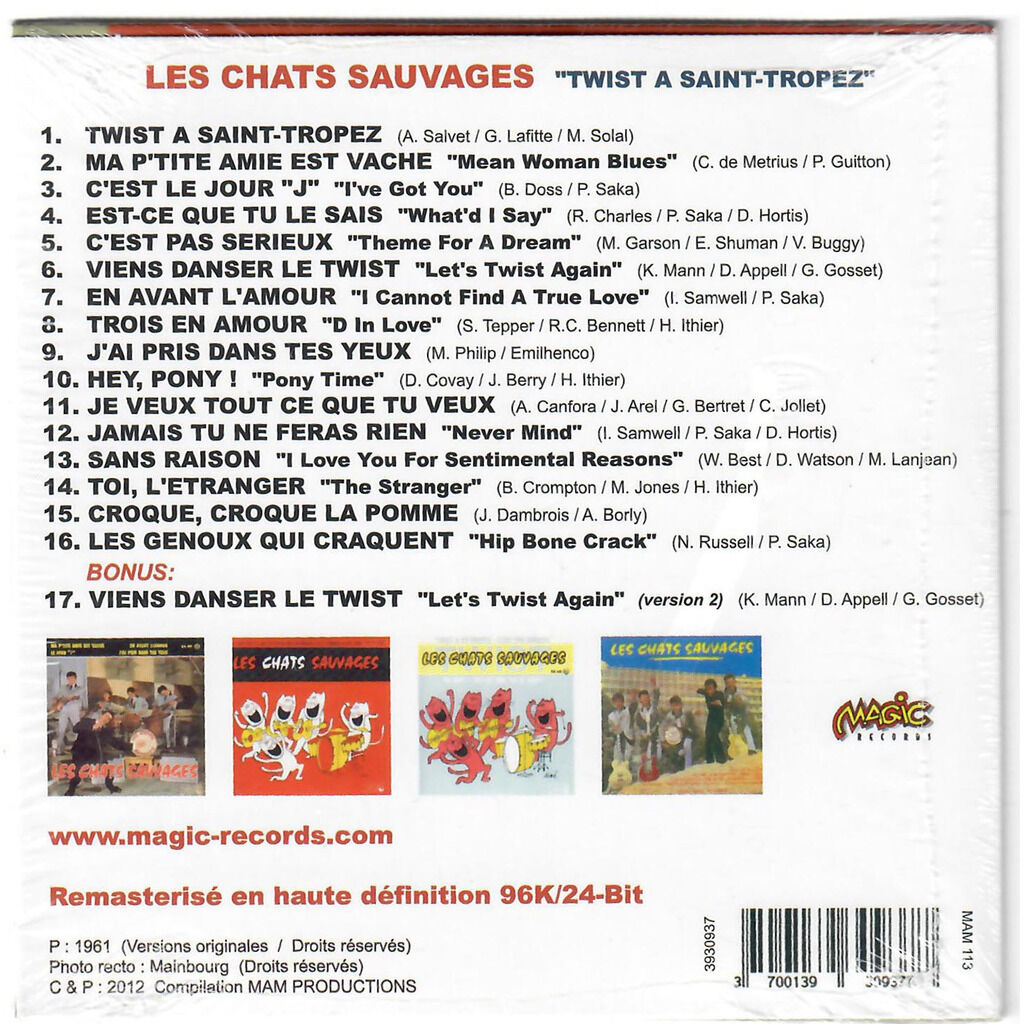  LES CHATS SAUVAGES AVEC DICK RIVERS  -  twist à saint-tropez 