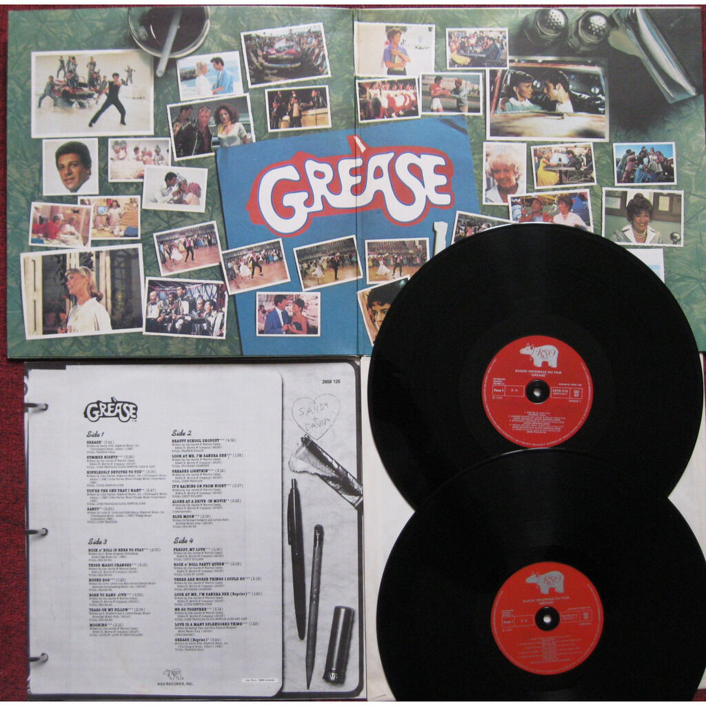 Grease ( original soundtrack ) John Travolta, Olivia NewtonJohn & Various ( LPダブル盤 Gatefold