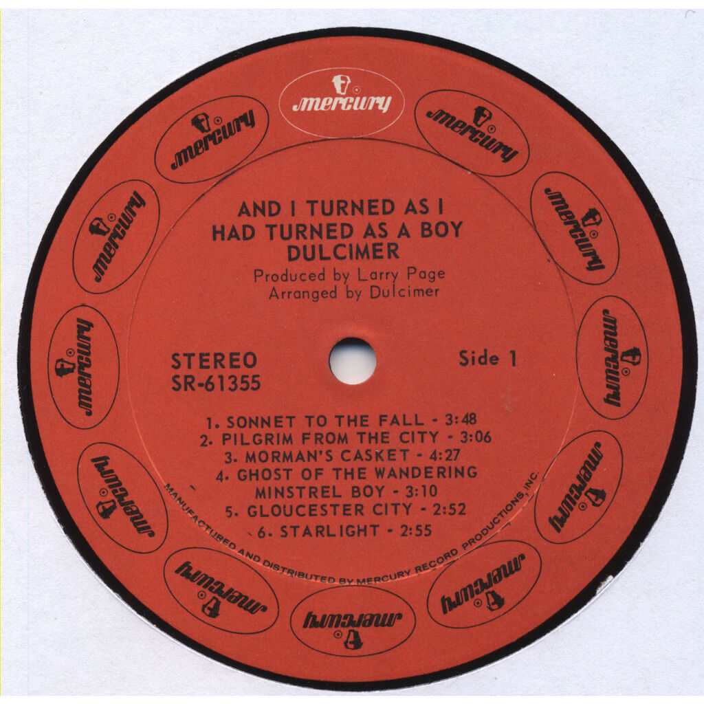 And i turned as i had turned as a boy by Dulcimer + Richard Todd, LP