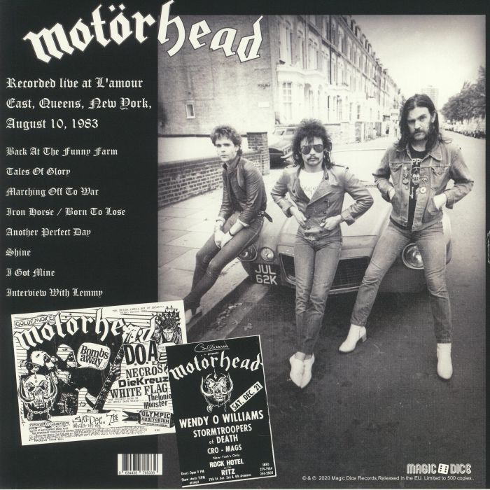  Motörhead  -  tales of glory (live at l'amour, new york, august 10th, 1983 fm broadcast) 