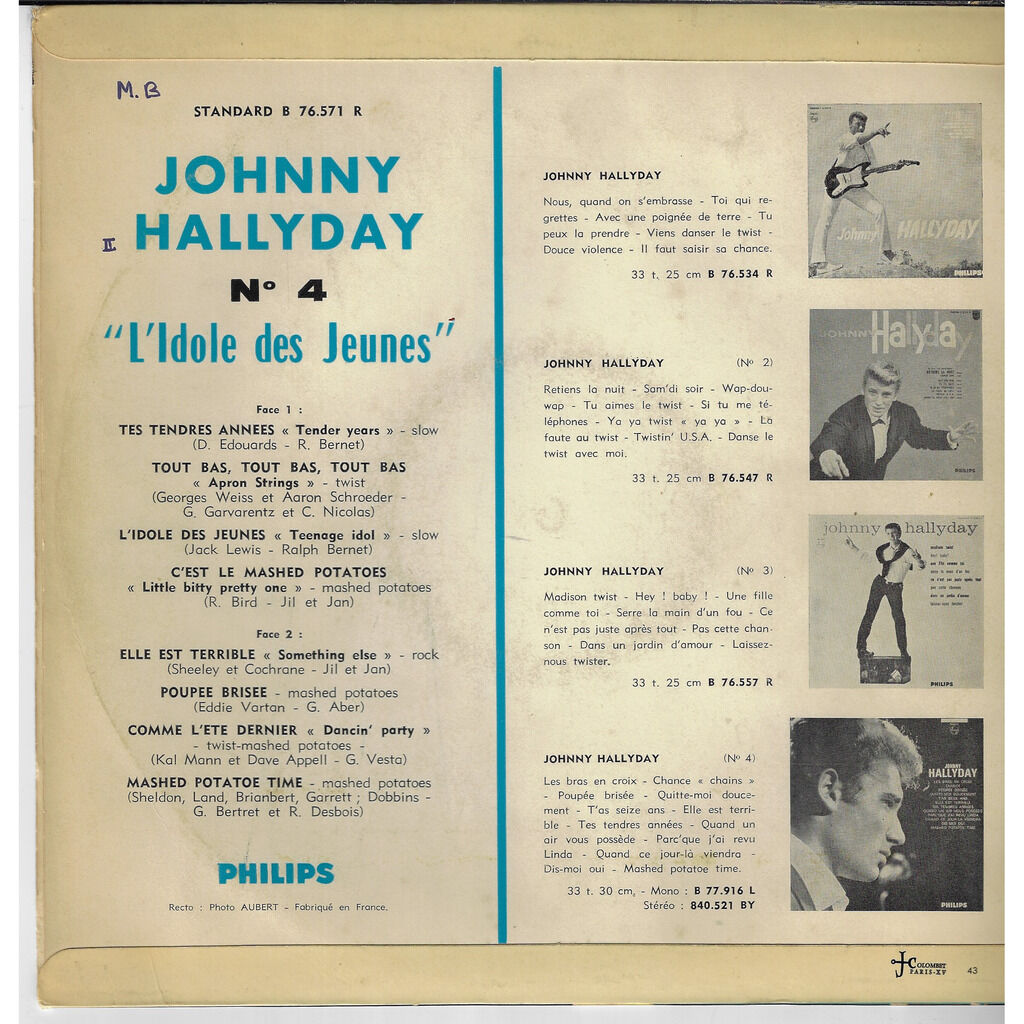 Paroles De Johnny Hallyday Tes Tendres Années