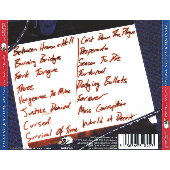  Pissing Razors  -  live in the devil's triangle (cd) 