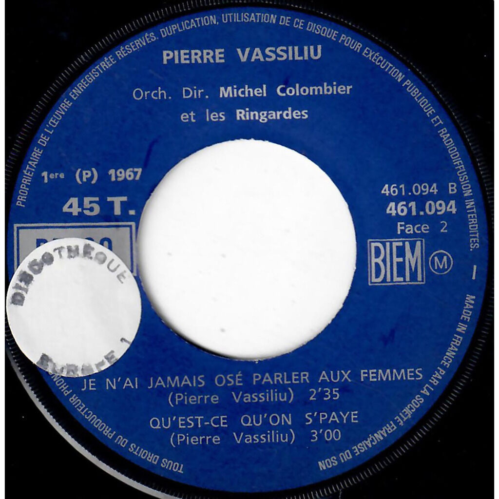  PIERRE VASSILIU  -  un vassiliu tout neuf / les minettes 