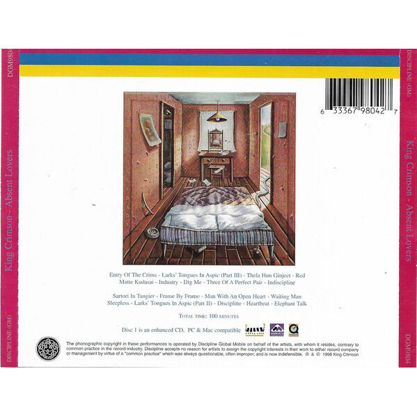 Absent lovers (live in montreal 1984) by King Crimson, CD x 2 with