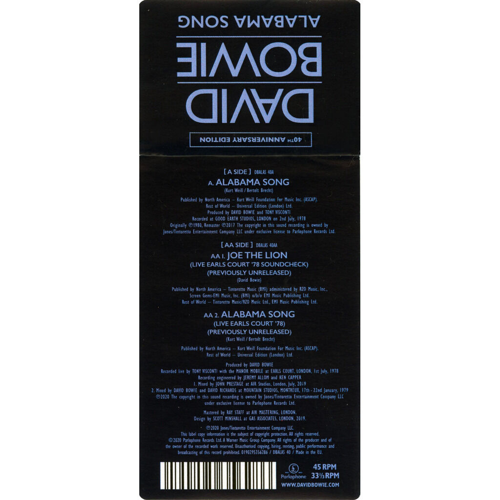  David Bowie  -  alabama song 