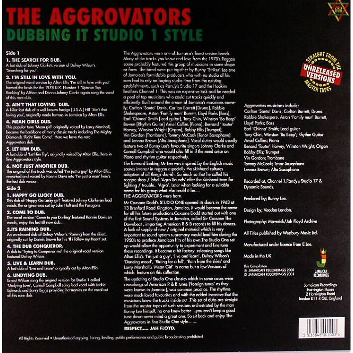  The Aggrovators  -  dubbing it studio 1 style 
