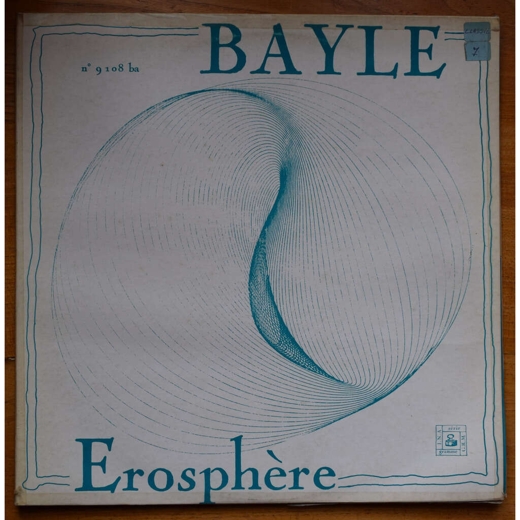 Erosphére by François Bayle, LP Gatefold with stylevinyle - Ref