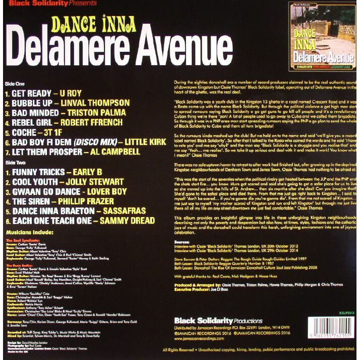  Black Solidarity  -  black solidarity presents dance inna delamere avenue 