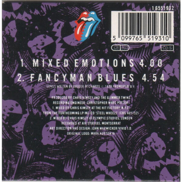 Mixed emotions by The Rolling Stones, 3 inch CD with betterinvinyl