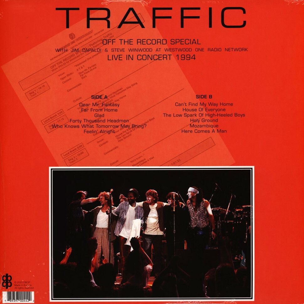  Traffic  -  off the record special: live in concert 1994 
