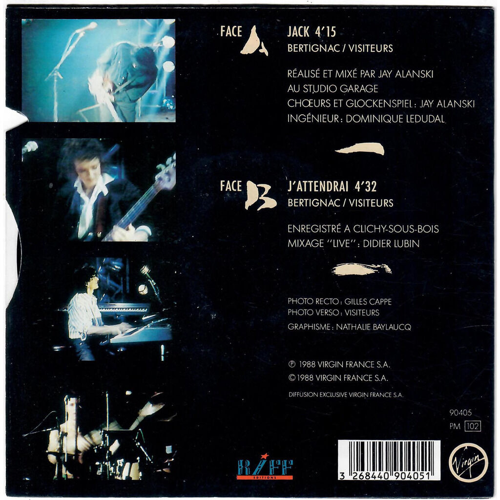  LOUIS BERTIGNAC ET LES VISITEURS  -  jack / j’attendrai (live) 