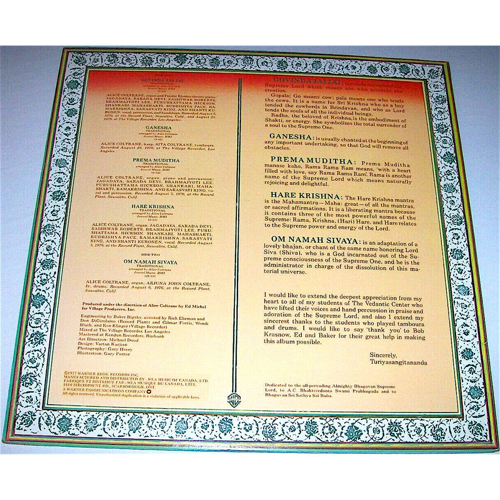 Radha-krsna nama sankirtana - Alice Coltrane Arjuna John Coltrane