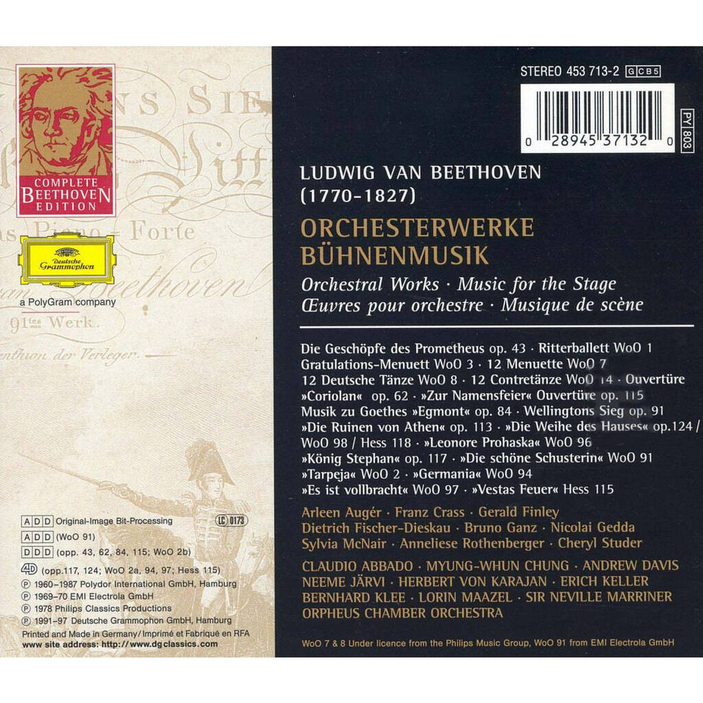 Complete beethoven edition, vol. 3 orchestral works; music for the