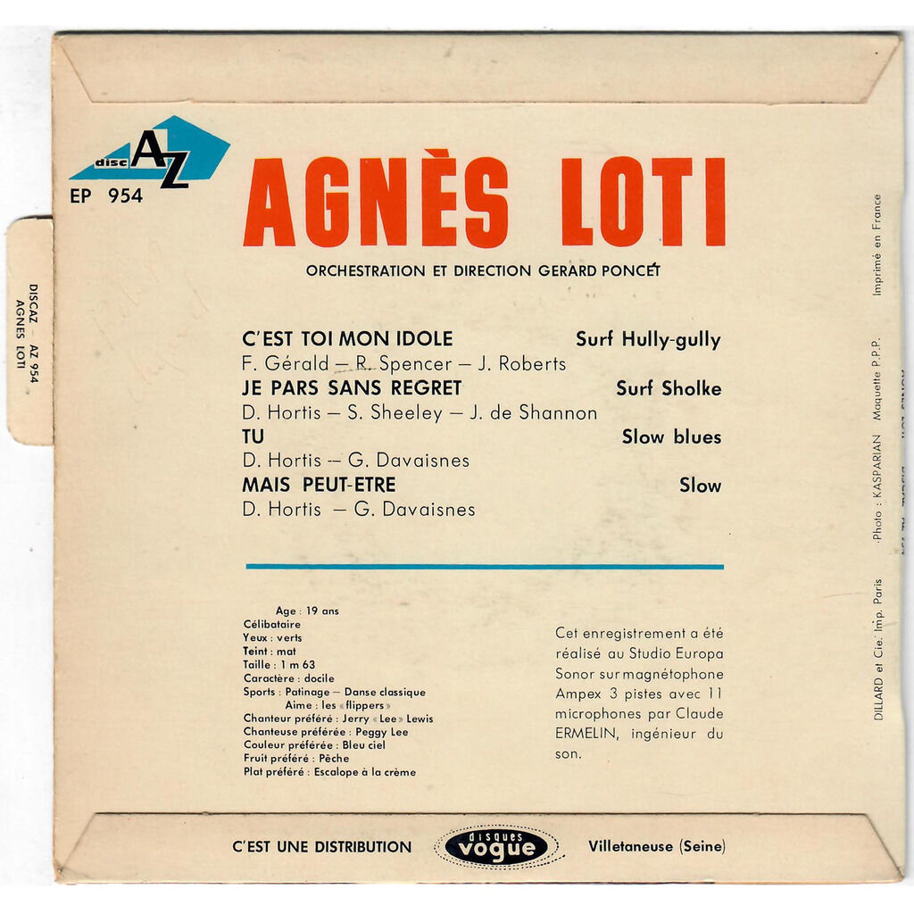  AGNÈS LOTI  -  c’est toi mon idole 