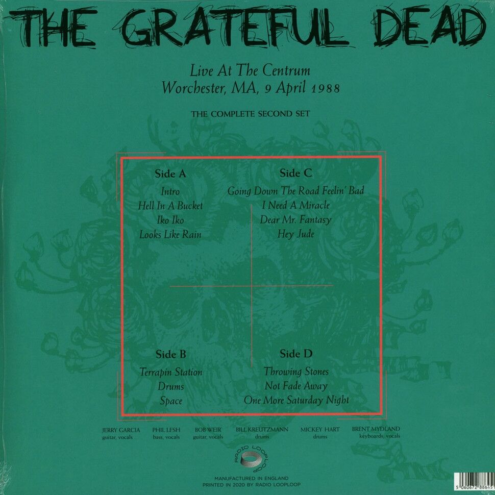  The Grateful Dead  -  live at the centrum worchester ma 9 april 1988 