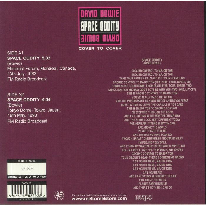  David Bowie  -  space oddity 