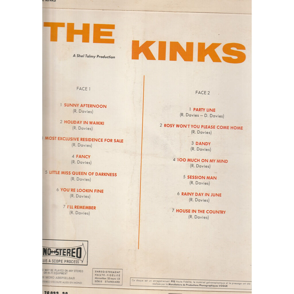  kinks  -  sunny afternoon 
