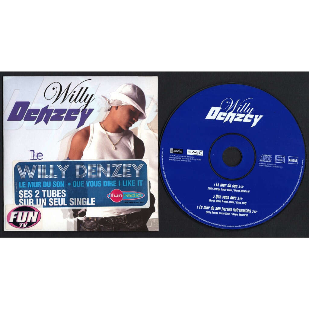 WILLY DENZEY LE MUR DU SON - QUE VOUS DIRE - LE MUR DU SON ( VERSION INSTRUMENTALE ) .. .. .. .. .. .. CARDSLEEVE