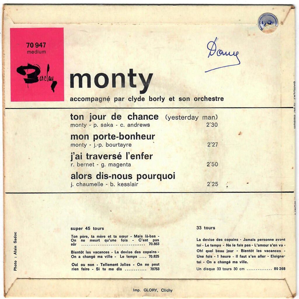  MONTY  -  j’ai traversé l’enfer 