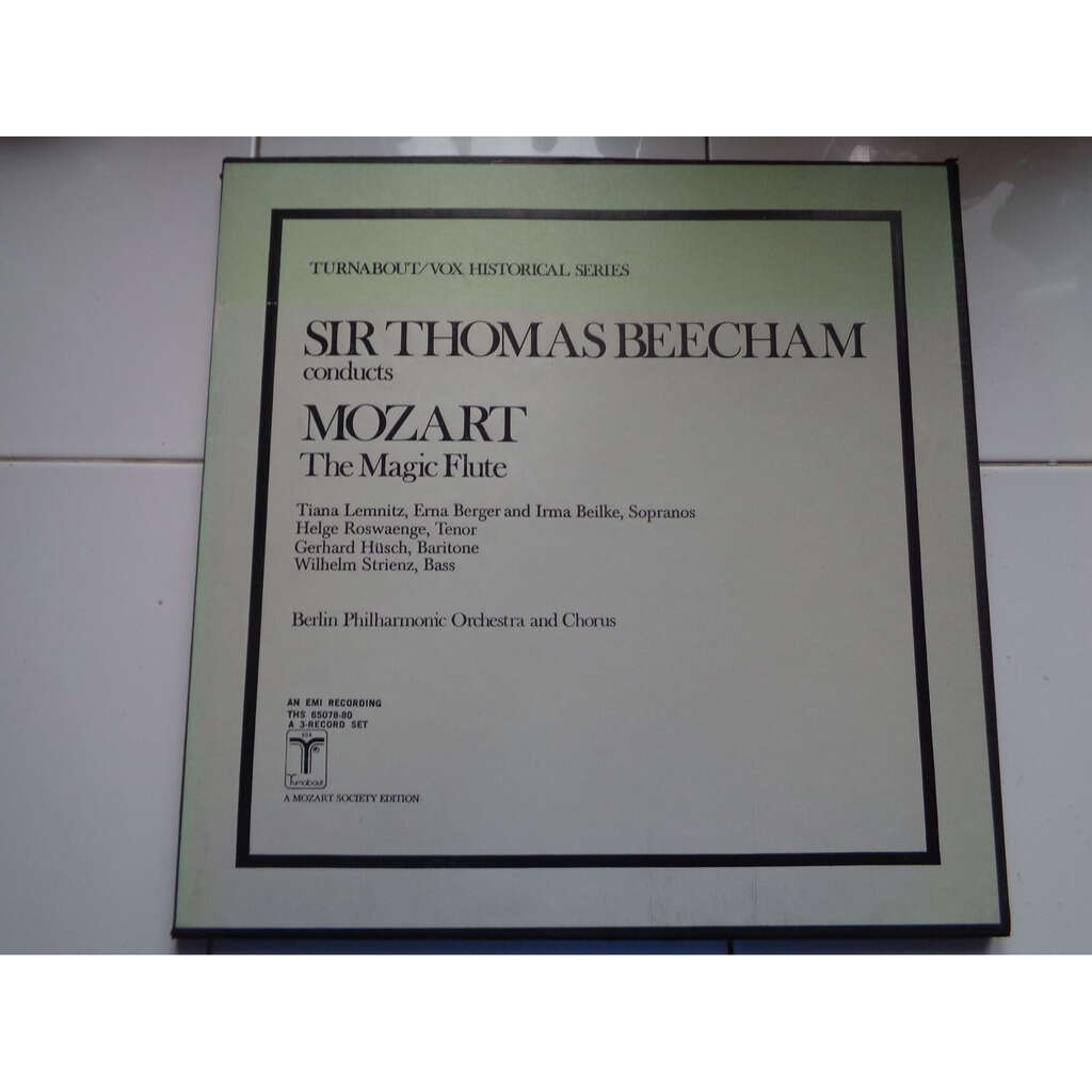 Mozart the magic flute eine kleine freimaurerkantate k.623 ( 3 lp set box libretto ) by