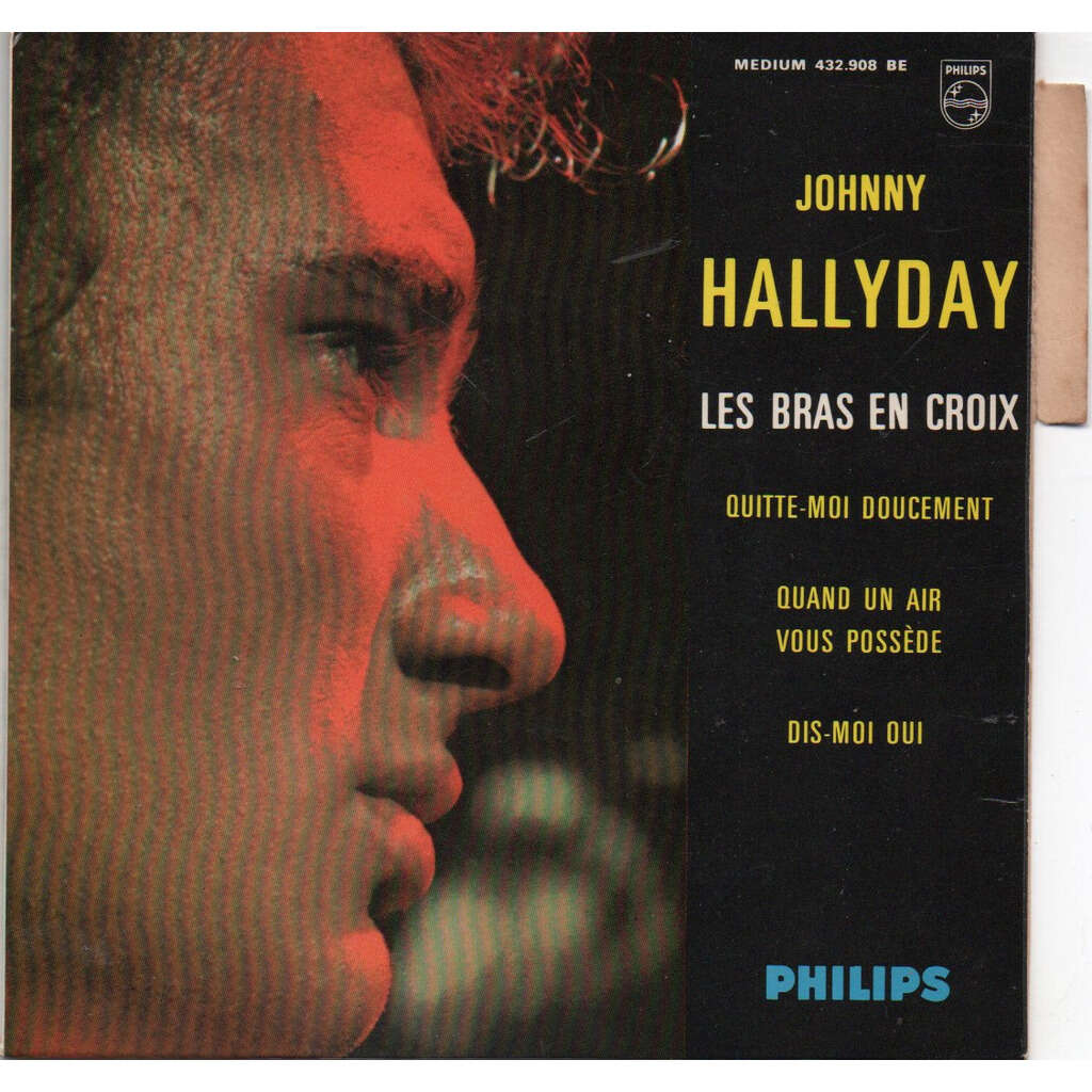Les bras en croix (avec languette) de Johnny Hallyday, EP chez orpheon3
