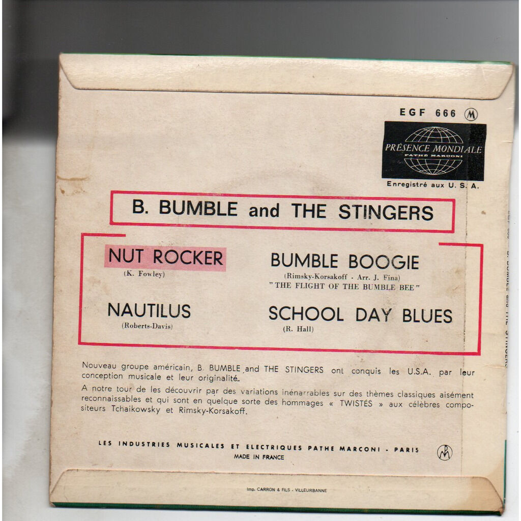 Nut Rocker - Nautilus - Bumble Boogie - School Day Blues De B. Bumble ...