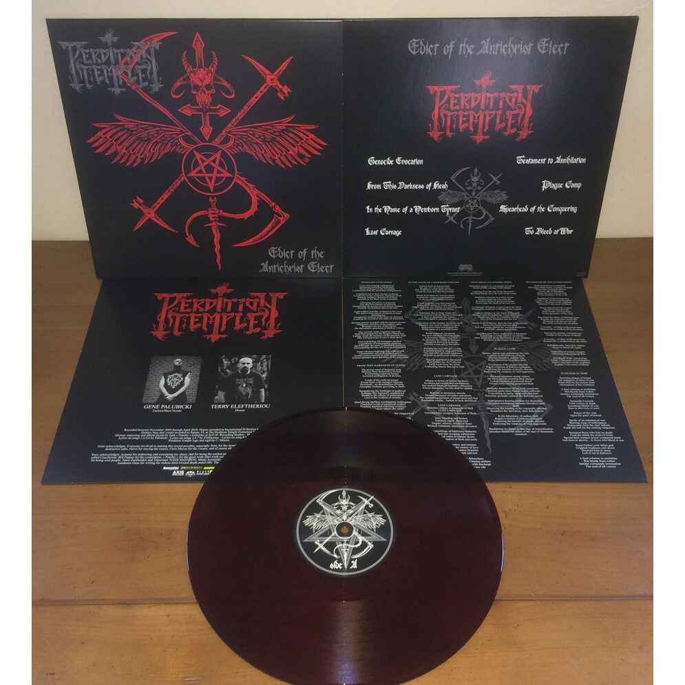 PERDITION TEMPLE edict of the antichrist elect. marble vinyl, LP for ...