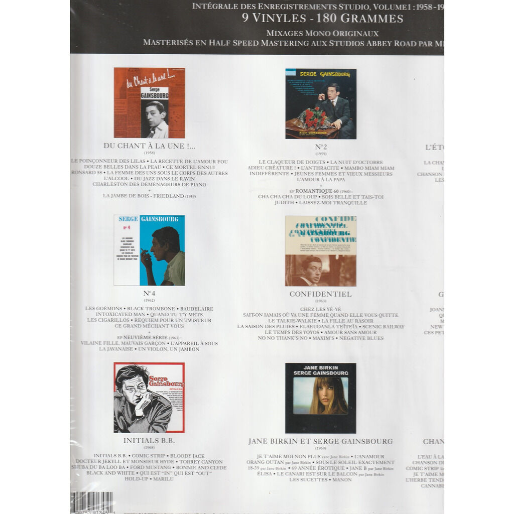  serge gainsbourg  -  1958-1970 boxet 