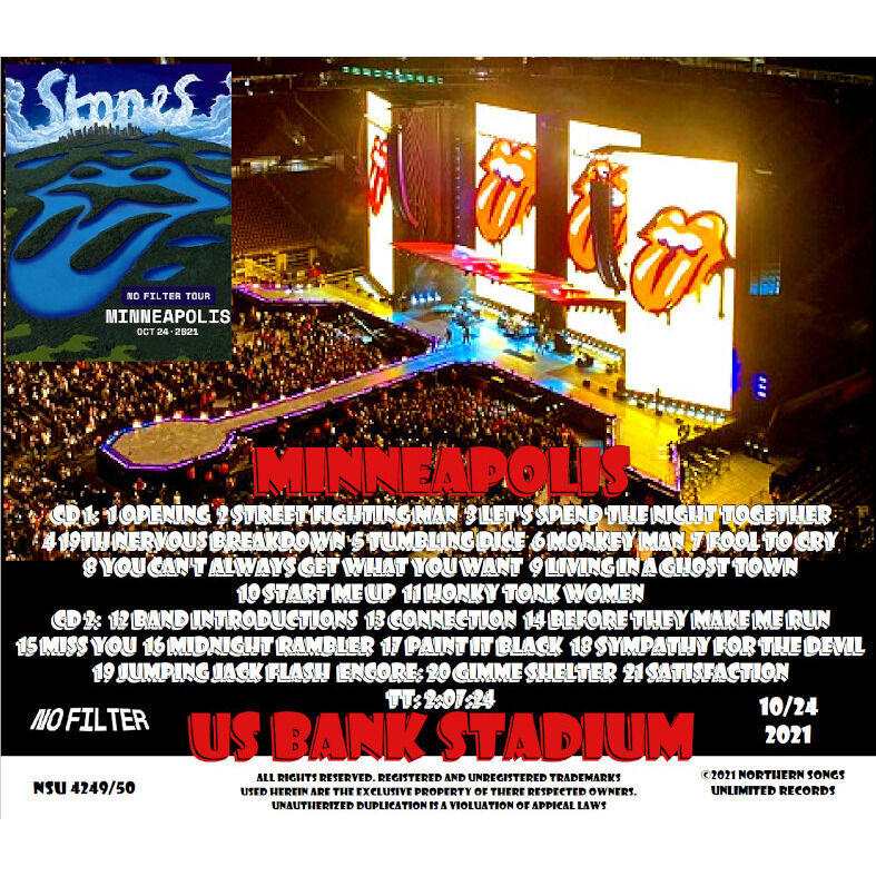 Live in minnesota at the us bank stadium 2021 october 24th limited 2 cd