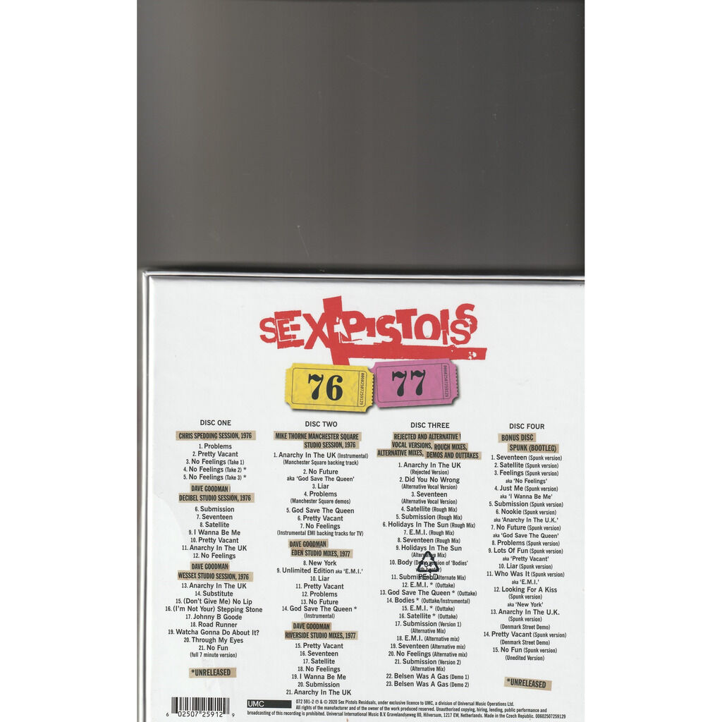  sex pistols  -  76-77 boxet 