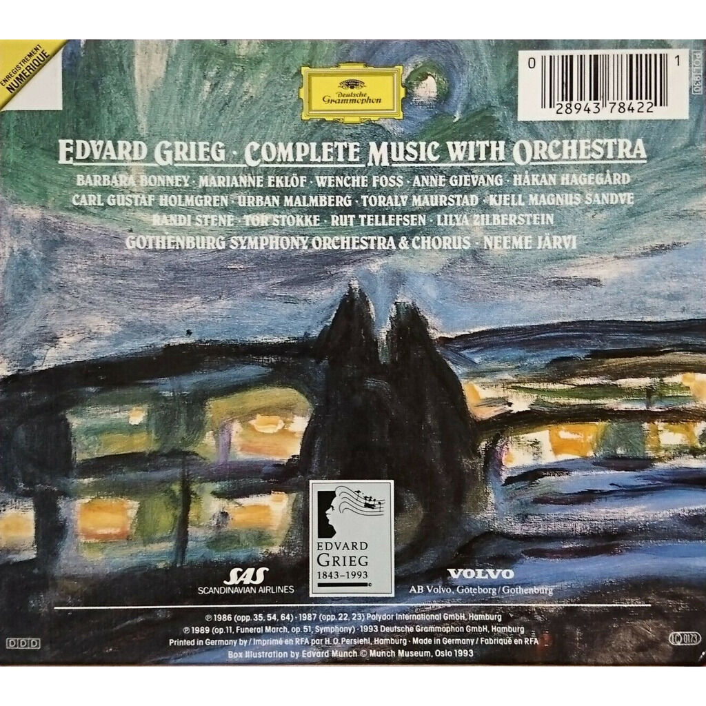 Complete music with orchestra / järvi, gothenburg s.o. de Grieg, Edvard