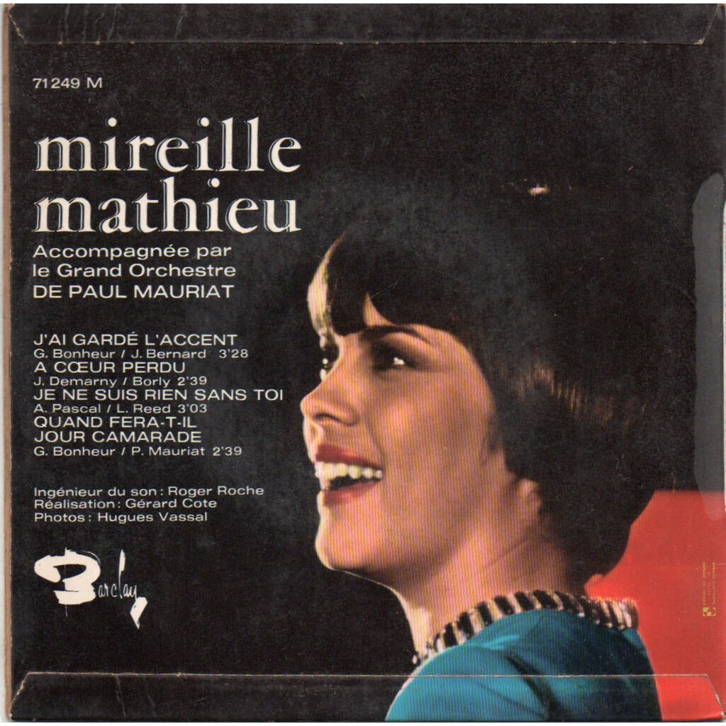 J'ai gardé l'accent / a coeur perdu / je ne suis rien sans toi / quand