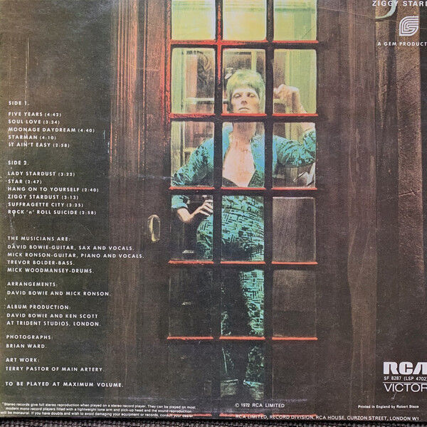 The Rise And Fall Of Ziggy Stardust And The Spiders From Mars Uk 1972 Canada Dynaflex Pressing 2791